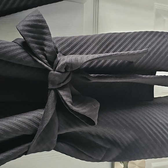 NWT Steve Madden Ottoman Knit Tie Waist Trench Coat Black XL - Picture 9 of 16